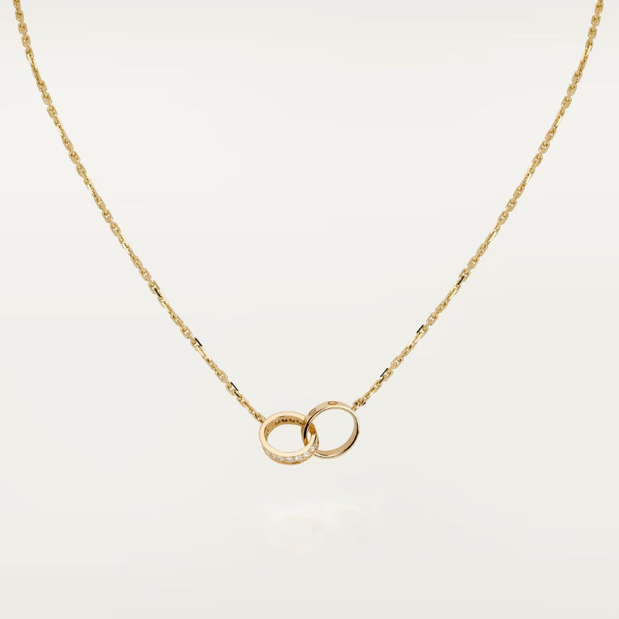 La Vis - Collier pendentifs semi pavé de diamants