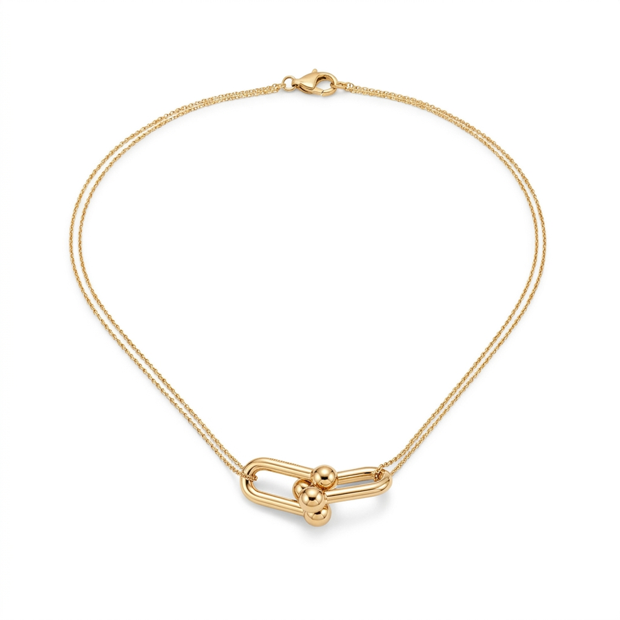 Le Cadenas - Collier Double Pendentif Cadenas