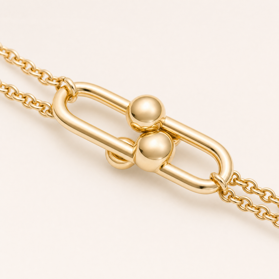 Le Cadenas - Collier Double Pendentif Cadenas