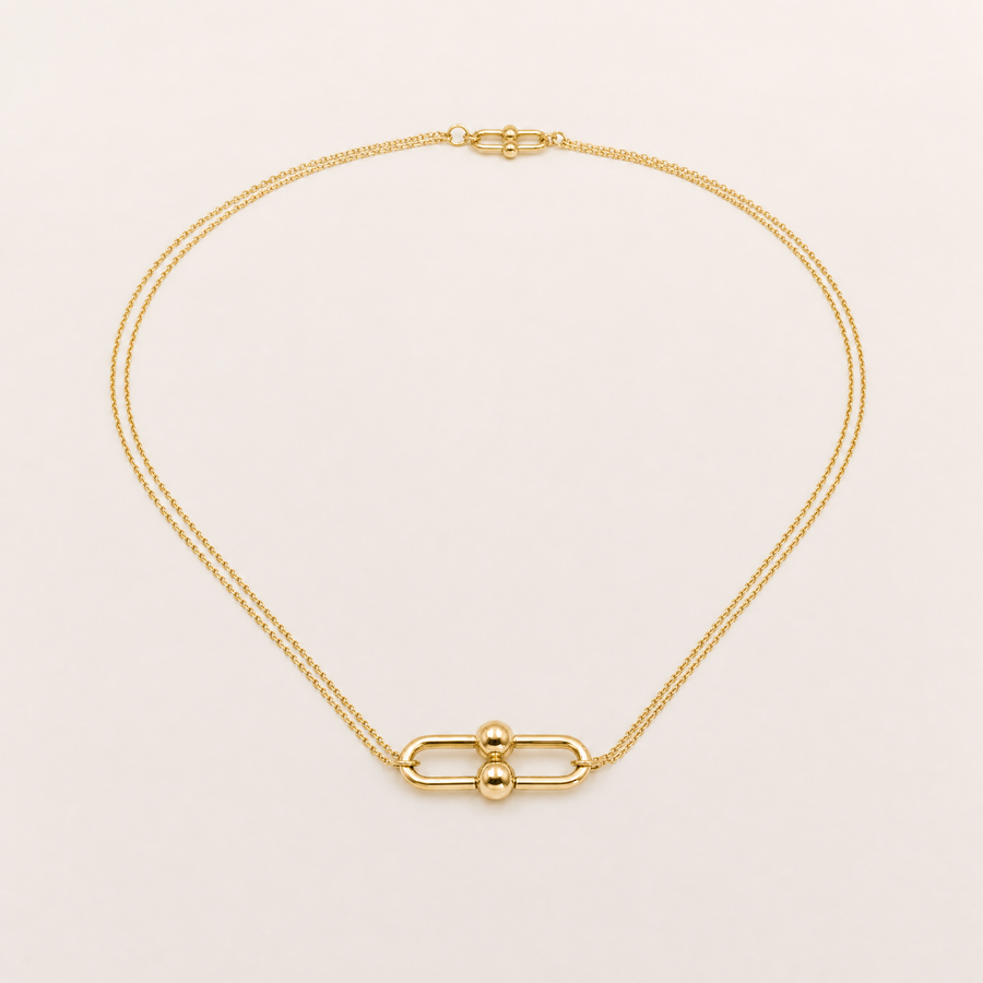 Le Cadenas - Collier Double Pendentif Cadenas