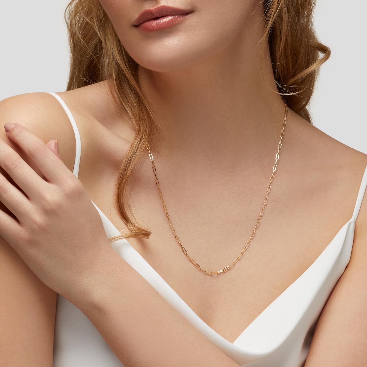 MontRoyal PaperClip Chaine 18k